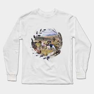 Quail hunting with a Brittany Spaniel, Art Long Sleeve T-Shirt